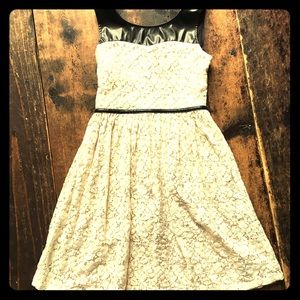 Cream & black dress